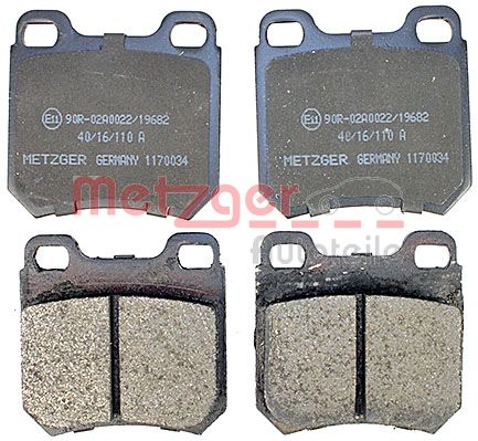 METZGER 1170034 Bremsbelagsatz, Scheibenbremse